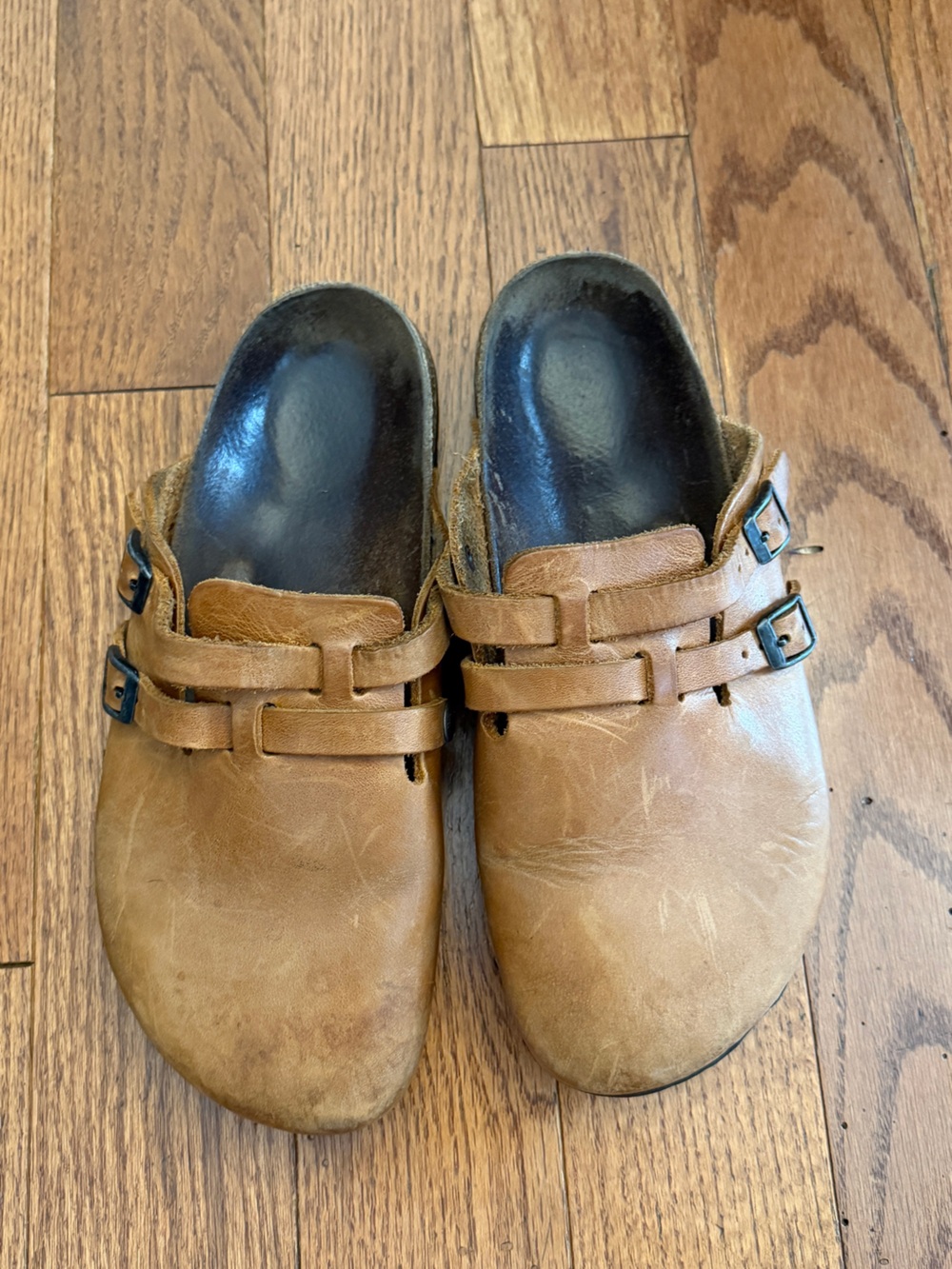 Birkenstock Birki  Brown Leather Clogs Sz W9 M7